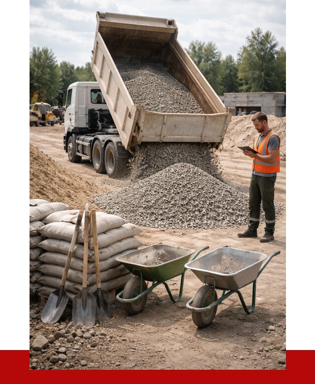 Доставка нерудных материалов в Ухте от 1215 руб. | ПРОНЕРУДХта