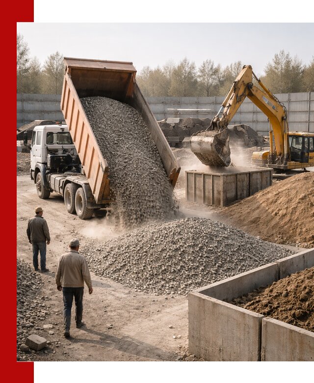 Доставка нерудных материалов с погрузкой и разгрузкой в Ухте