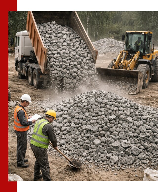 Гранитный щебень фракция 70-150 доставка в Ухте