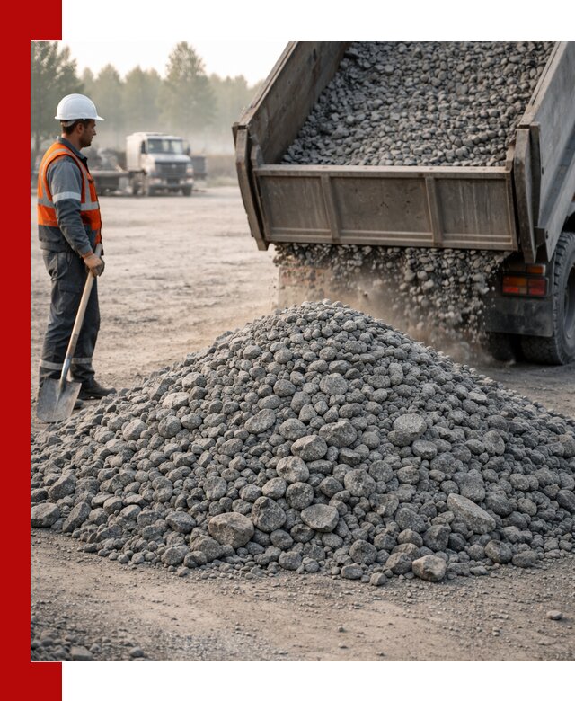 Гранитный щебень фракции 100–201 для строительства в Ухте