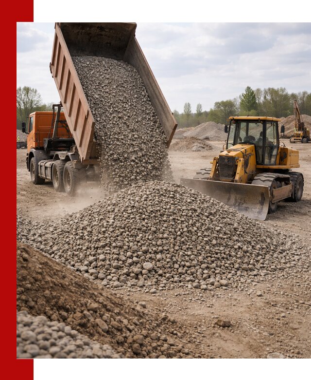 Доставка гравийного щебня фракции 40-70 в Ухте