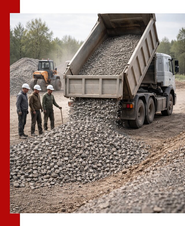 Доставка гравийного щебня фракции 70-120 в Ухте