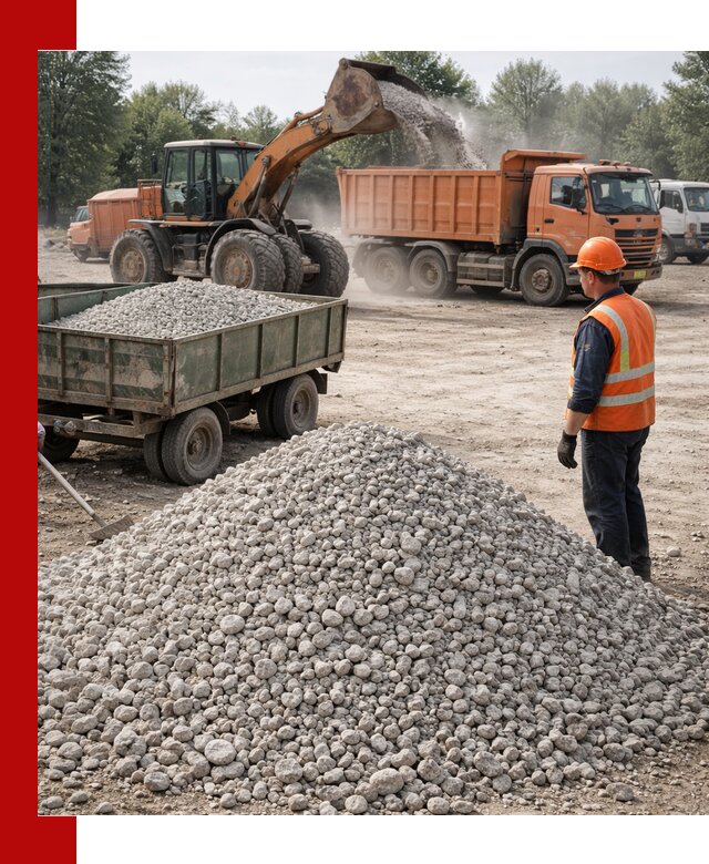 Доставка известнякового щебня фракция 20–40 в Ухте