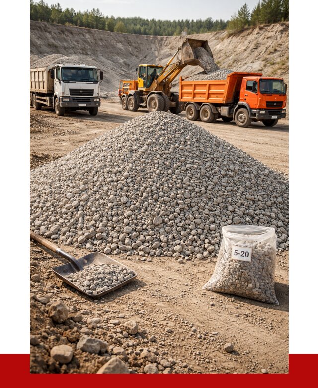 Доломитовый щебень фр. 5-20 в Ухте от 4253 р. | ПРОНЕРУДХта
