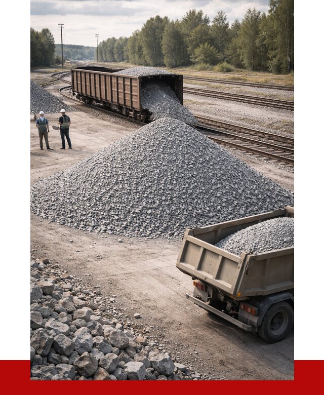 Железнодорожный щебень 20-60 в Ухте от 1721 р. | ПРОНЕРУДХта