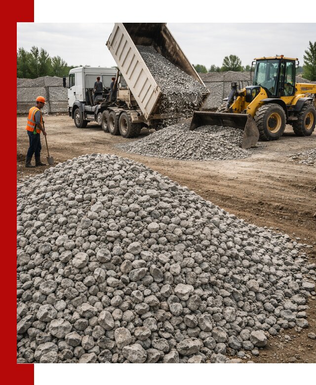 Доставка бетонного щебня фракции 40-70 в Ухте