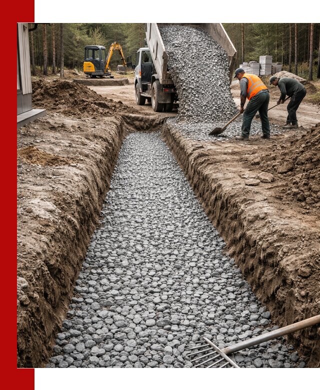 Щебень для дренажа с доставкой в Ухте высокого качества