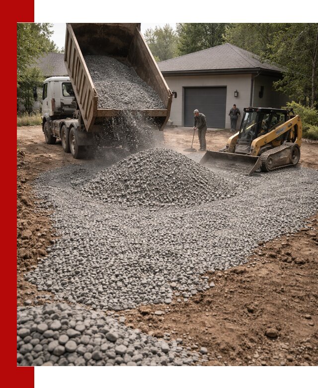 Щебень для парковки в Ухте: доставка и укладка качественного материала