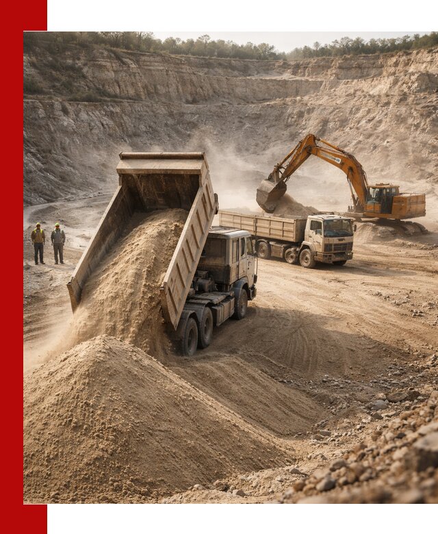 Карьерный песок навалом с доставкой в Ухте