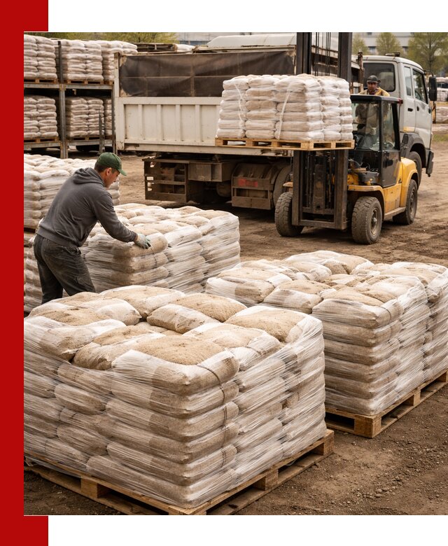 Карьерный песок в мешках с доставкой в Ухте