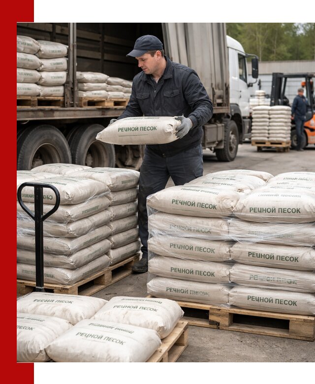 Речной песок в мешках с доставкой в Ухте
