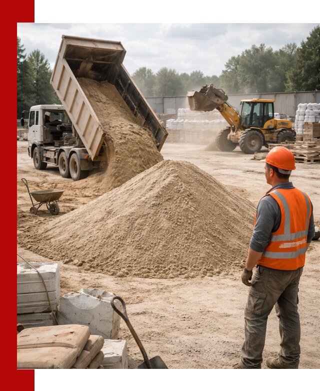 Доставка строительного песка с самосвалом в Ухте