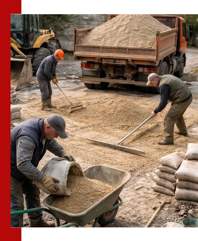 Поставка песка для стяжки в Ухте с быстрой доставкой