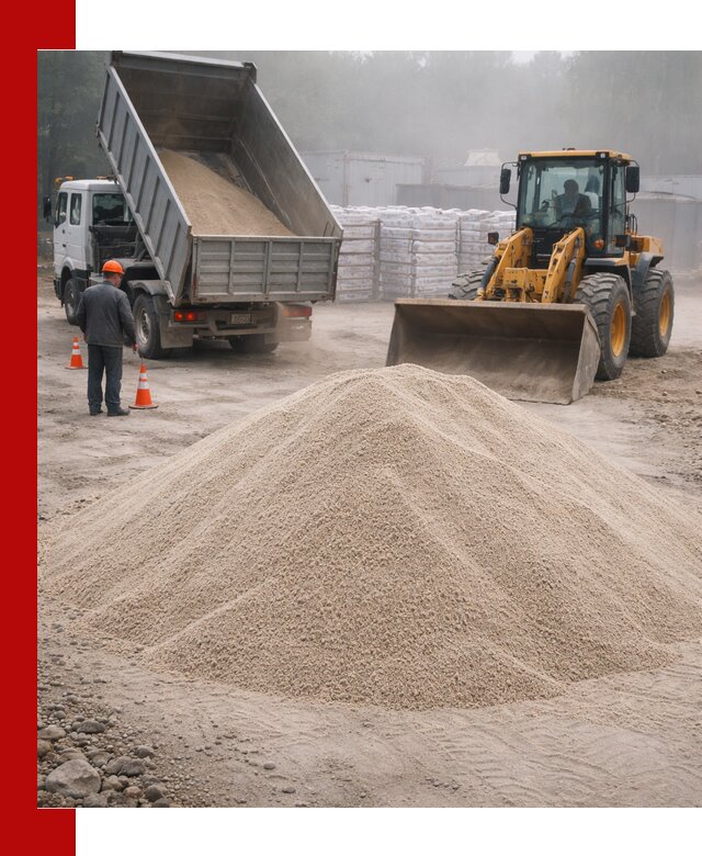 Кварцевый песок фракция 0–8 для стройработ в Ухте