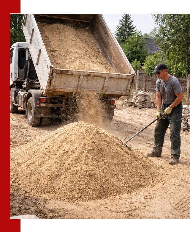 Доставка сухого песка самосвалами в Ухте