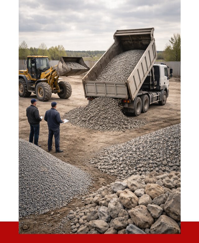 Гравий и камень с доставкой в Ухте от 4253 р. - ПРОНЕРУДХта