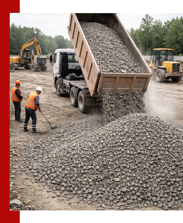 Доставка гравия фракции 40-70 в Ухте оптом и в розницу