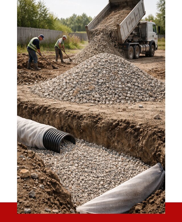 Гравий для дренажа в Ухте от 2228 р., доставка ПРОНЕРУДХта