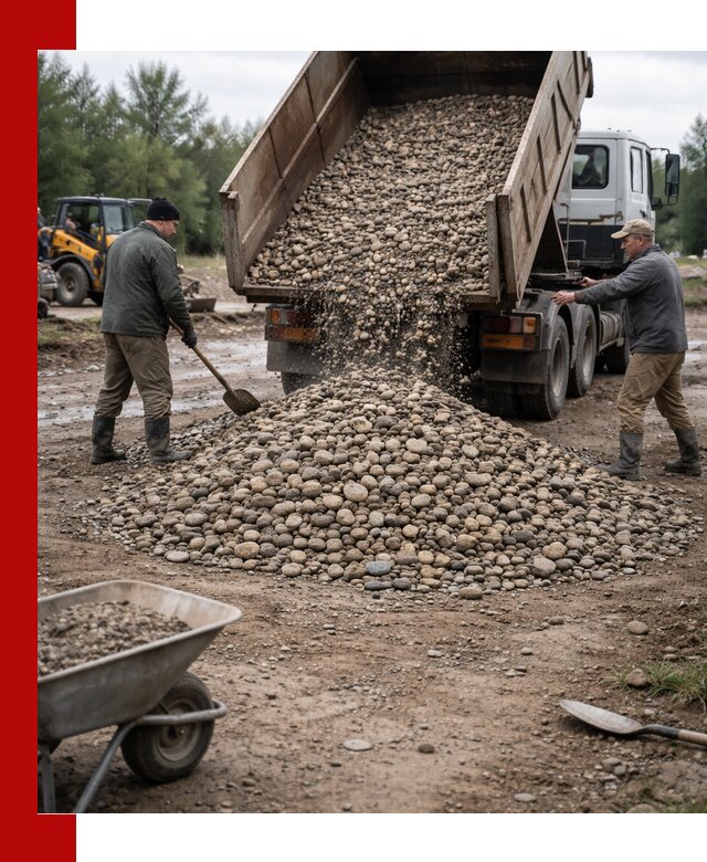 Доставка гальки речной оптом и в розницу в Ухте