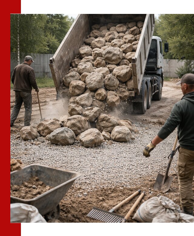 Доставка и укладка булыжника в Ухте