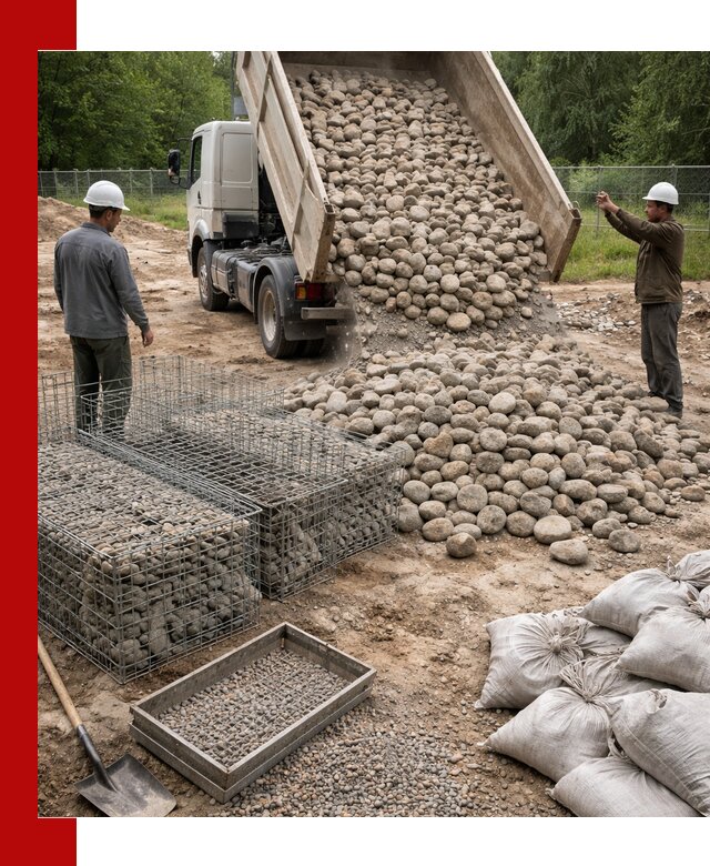 Камень для габионов фракция 70–151 в Ухте