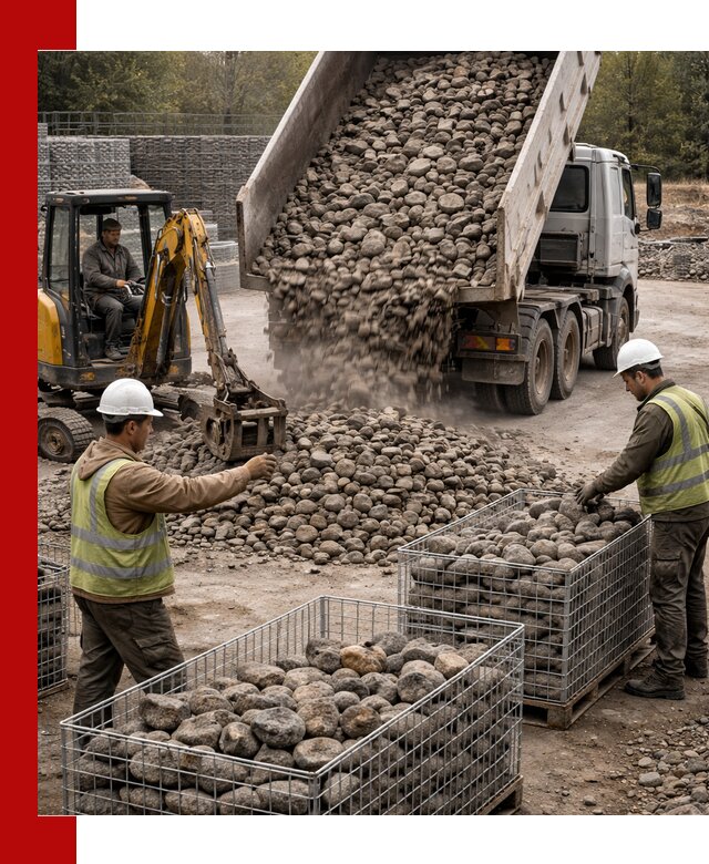 Камень для габионов фракция 100–201 в Ухте