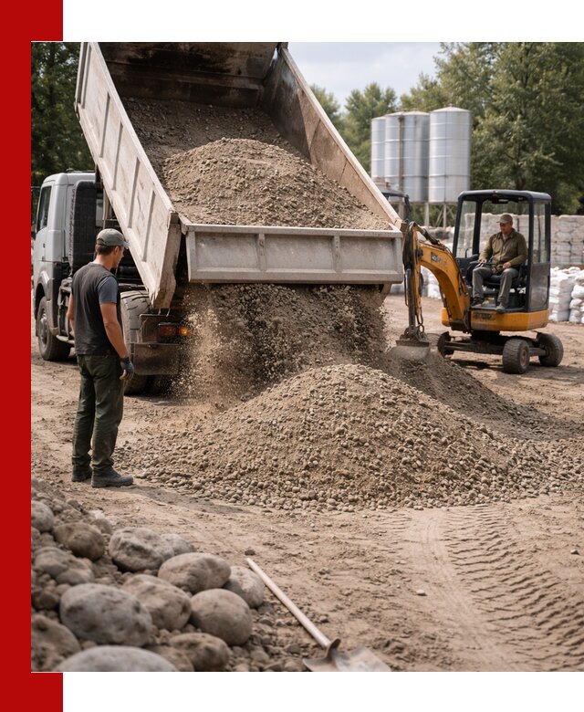 Доставка ПГС С3 в Ухте самосвалами и миксерами