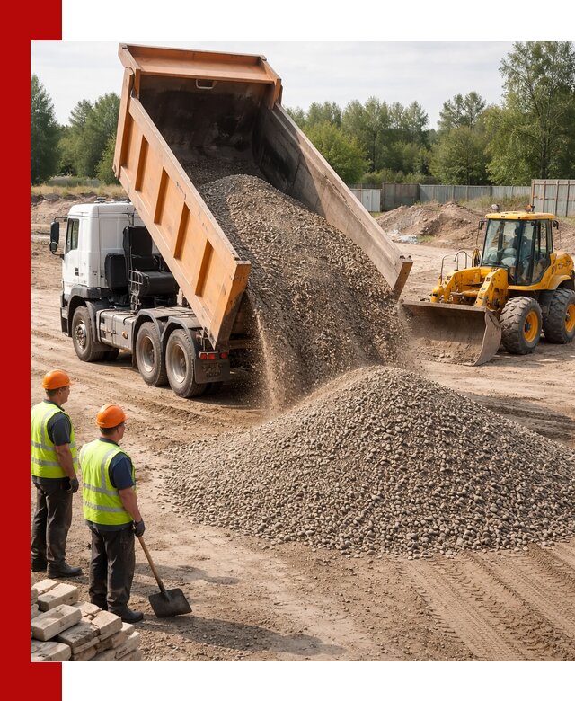 Доставка щебёночно-песчаной смеси ЩПС С7 в Ухте