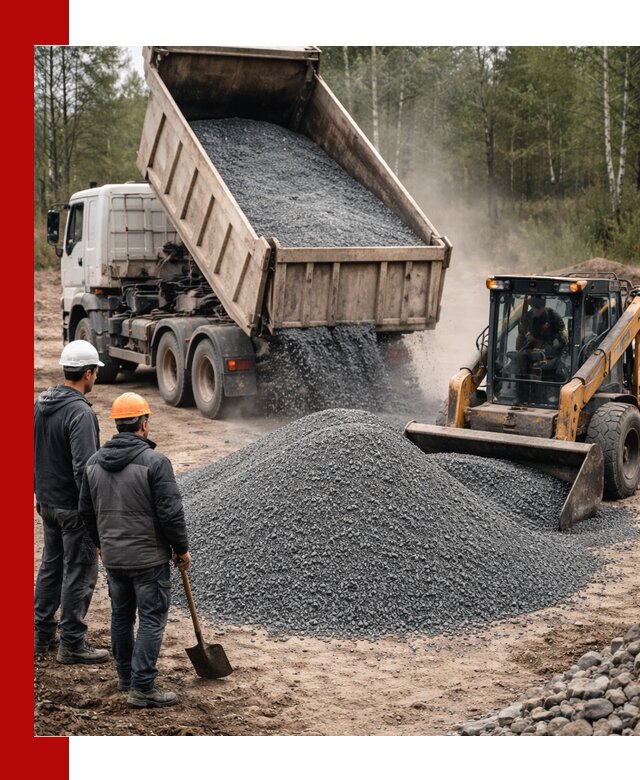 Гранитный отсев 0-5 с доставкой и разгрузкой в Ухте