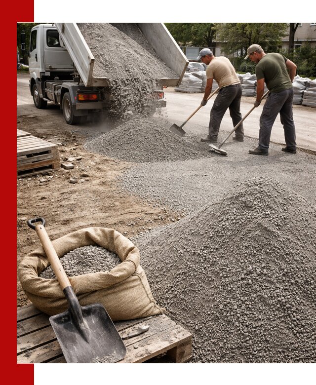 Отсев для тротуарной плитки в Ухте — доставка и укладка