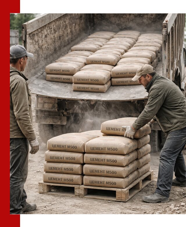 Цемент М500 с доставкой самосвалом в Ухте