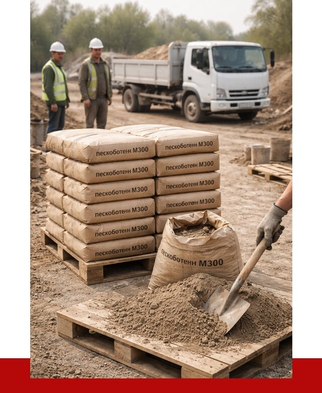 Пескобетон М300 в Ухте с доставкой от 4708 р. за куб | ПРОНЕРУДХта