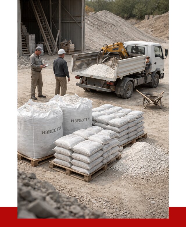 Известь строительная в Ухте с доставкой от 4253 р. | ПРОНЕРУДХта