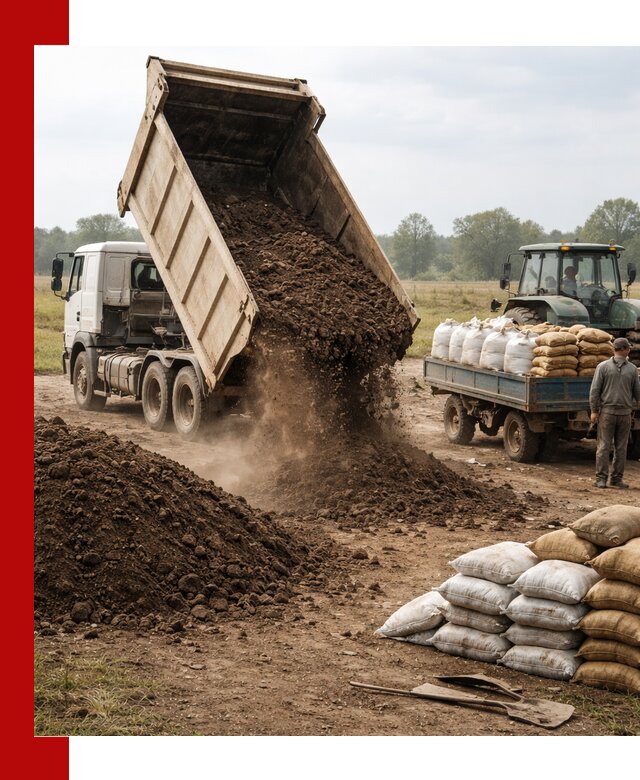 Доставка грунта и удобрений оптом в Ухте для сельхоз и строительства