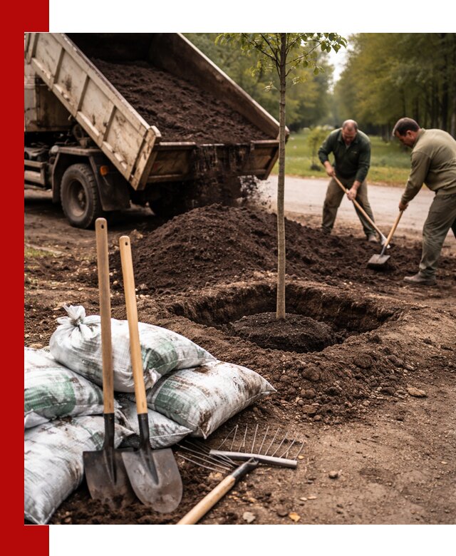 Грунт для посадки деревьев в Ухте — доставка и подготовка почвы
