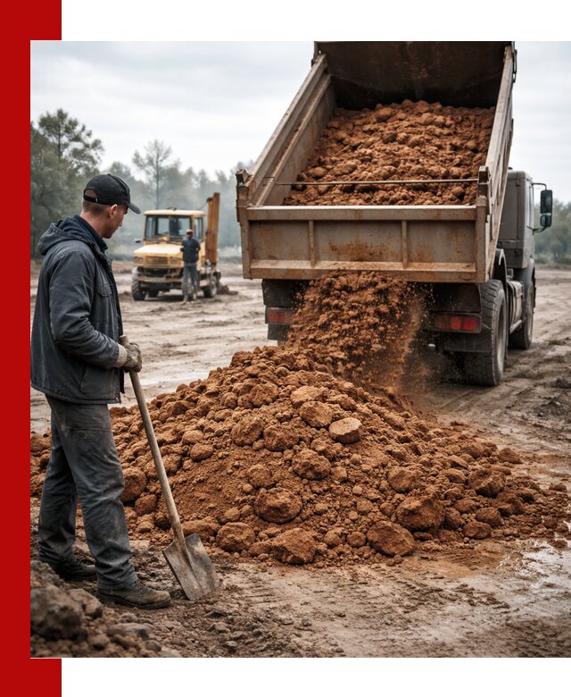 Глина для засыпки в Ухте с доставкой самосвалами