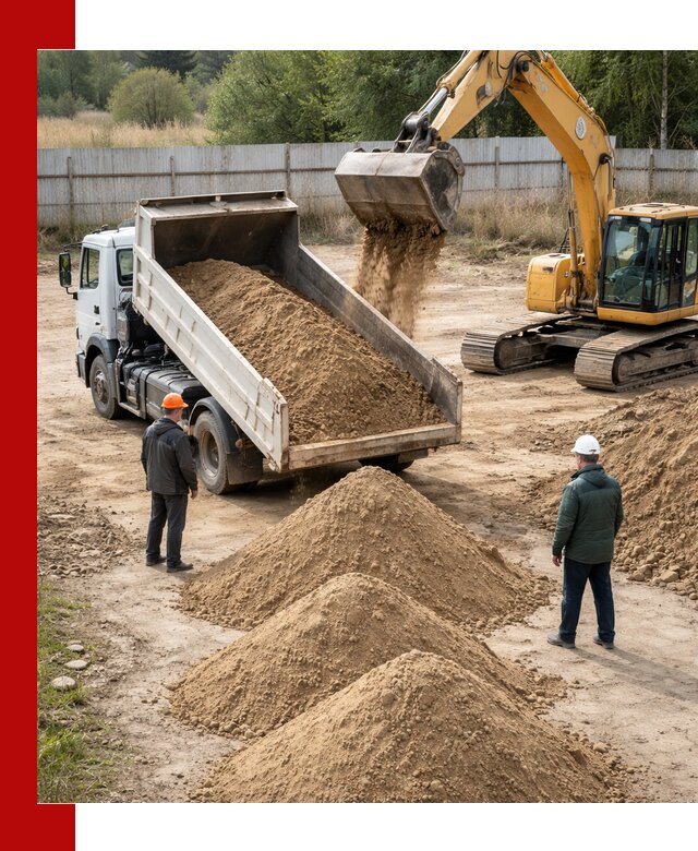 Доставка супеси вагонными и автопартиями в Ухте