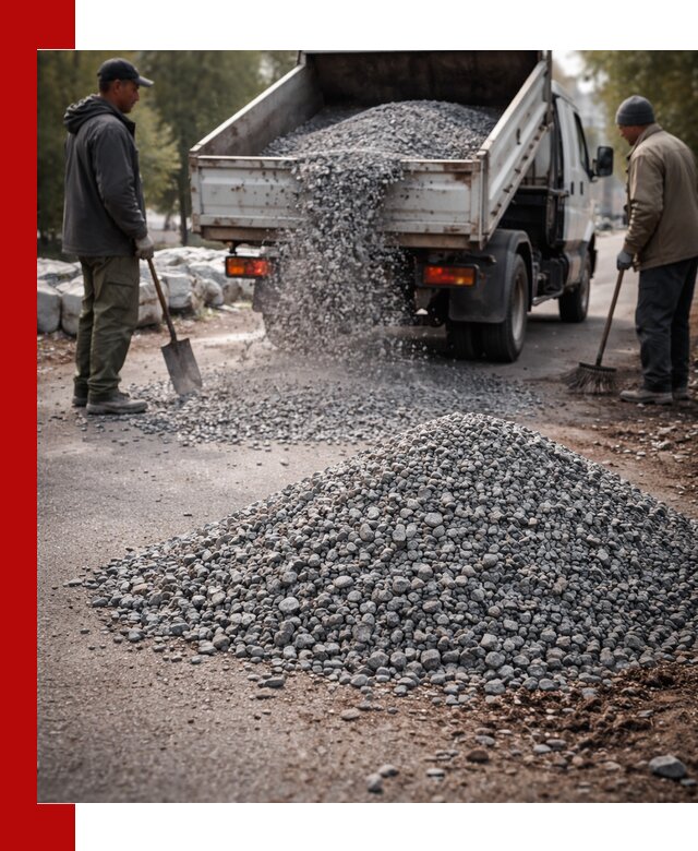 Гранитная крошка для посыпки дорог и тротуаров в Ухте