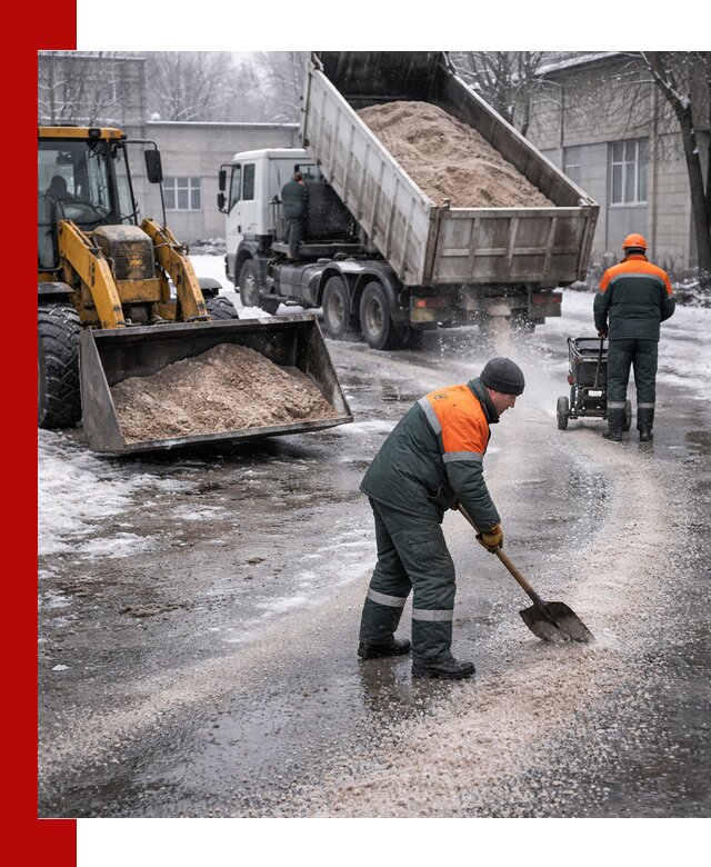 Реагент против гололеда с доставкой и нанесением в Ухте