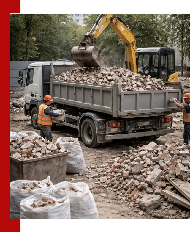 Вывоз строительного мусора в Ухте с самосвалами и контейнерами