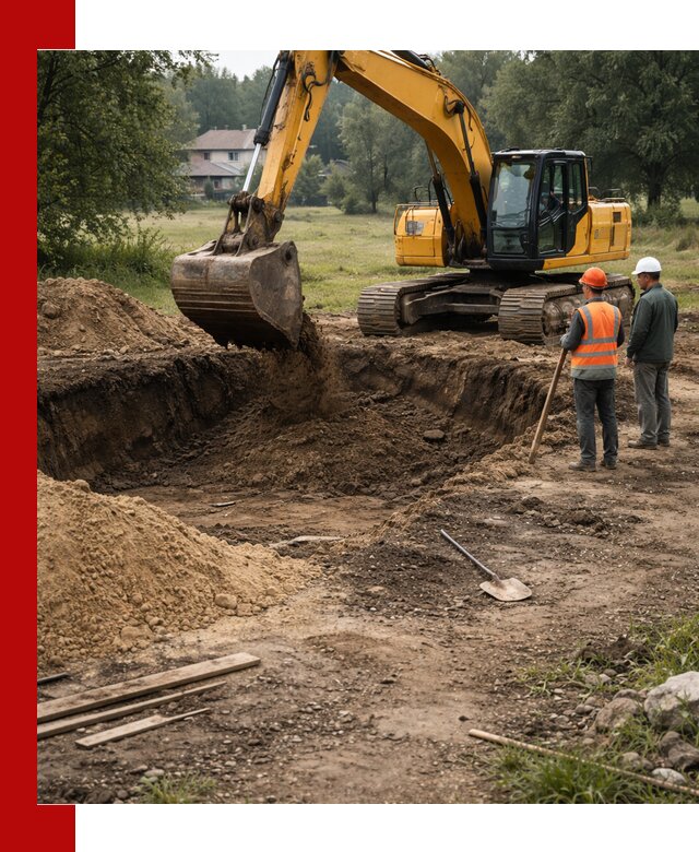 Рытье котлована под фундамент в Ухте (быстро и недорого)