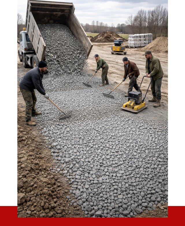 Устройство щебеночной подушки в Ухте от 4556 р. ПРОНЕРУДХта