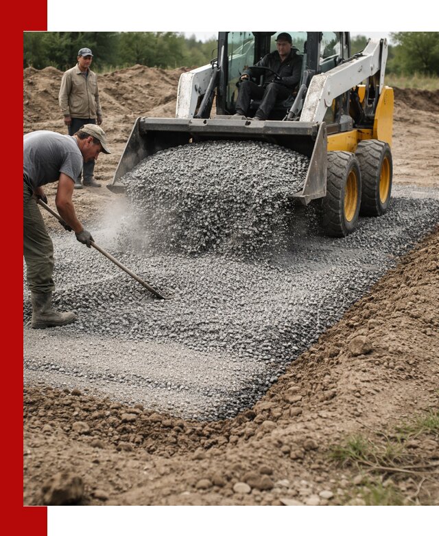 Устройство щебеночной подушки в Ухте для дорог и фундаментов